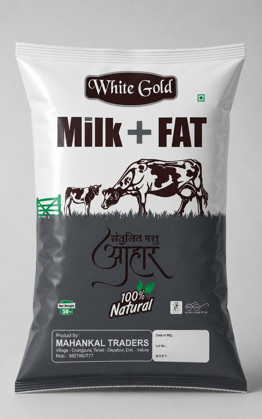 White Gold Milk + FAT Grey Pack 50 Kg