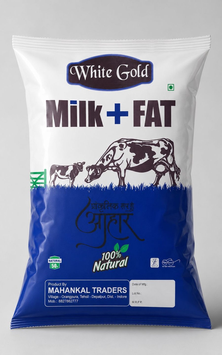 White Gold Milk + FAT 50 Kg Balanced Cattle Feed Pack