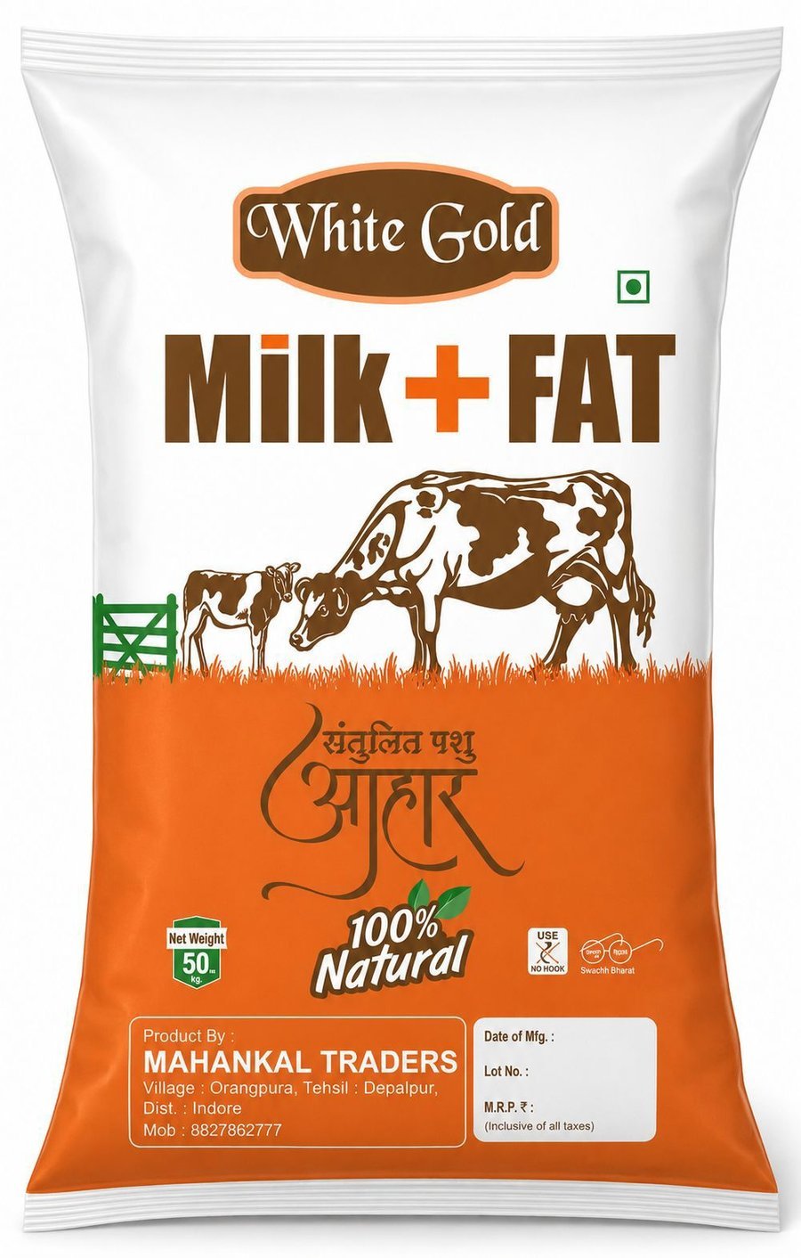 White Gold Milk + FAT Orange Pack 50 Kg